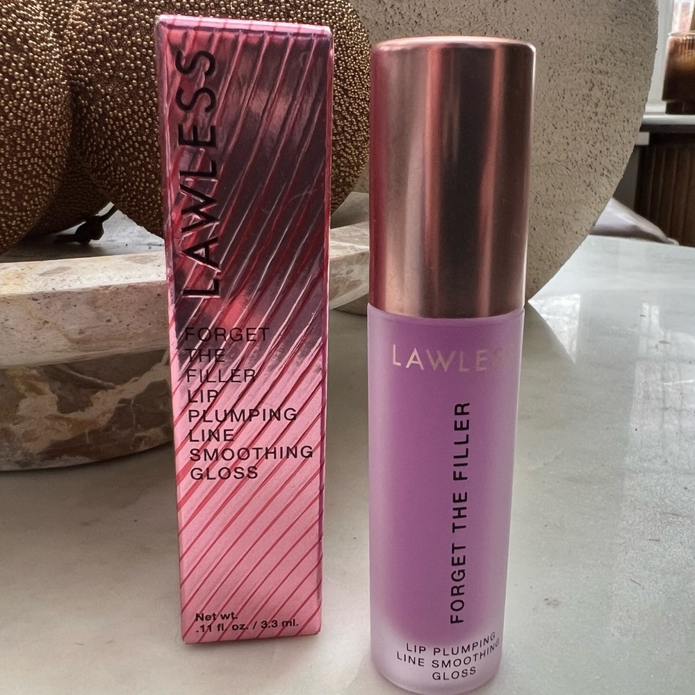 NIB LAWLESS Forget The Filler Lip Plumping Gloss - Violet Bloom